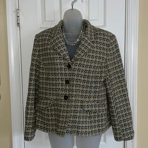 12P Talbots Wool Green & Blue Blazer